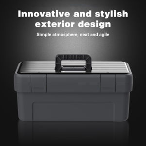 JIMI Tool Box Large Capacity 17 Inch Storage Box with Handle Home Multifunctional Toolbox Portable Organizer Home Tool Storage