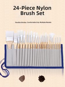 Painting Brush Set Oil & Watercolor & Acrylic Nylon
