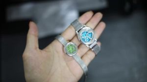 Trendy Lotus Pattern Aromatherapy Locket Bracelet Stainless Steel Watch Wristband Perfume Essential Oil Diffuser Bangles Jewelry