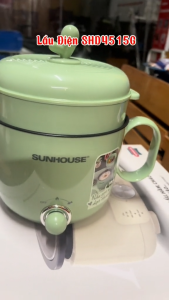CA LẨU ĐIỆN MINI 1.5L SUNHOUSE SHD4515G - Kèm xửng hấp Nấu nhanh gọn Phù hợp cho 1-2 người