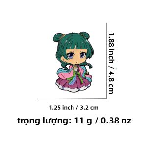 Bandai | Anime Apothecary Diaries Trâm Cài Huy Hiệu Hợp Kim Men Cho Quần Áo Ba Lô Cosplay Quà Tặng Mới Nhất Bán Chạy ACG Trang Trí
