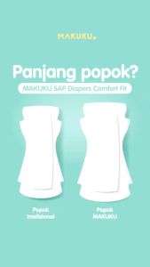 POPOK BAYI TIPIS SAP MAKUKU COMFORT+ EXTRA DRY PANTS CELANA M34 L32 XL32 XXL28