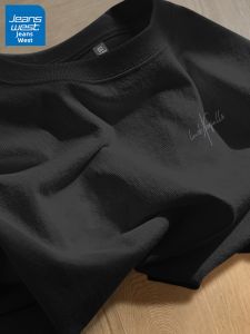 Jeanswest | Black Cotton Short Sleeve Men T-Shirt