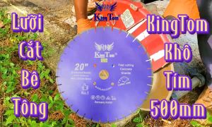 Lưỡi Cắt Bê Tông 500mm KingTom Tím Khô - Chuyên Đá Granite Bê Tông Lưỡi Bén - Siêu Tốt - Sức Công Phá Mạnh