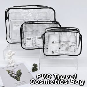 Transparent Waterproof Toiletry Bag Multifunctional Simple PVC Storage Bag Portable Outdoor Travel Cosmetics Bag