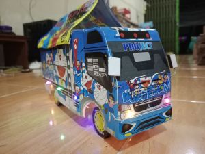 Doraemon mainan anak murah truk miniatur oleng parah