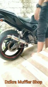 Knalpot Racing Creampie ZZ1 Krom Untuk Kawasaki Ninja 150 R/RR/SS