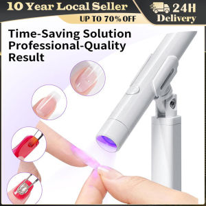 Portable Nail UV LED Lamp and LED Light Support Base Rechargeable for Nails Gel Polish Drying UV Lamp for Nails Art Desk Stand Mini UV LED Nail Lamp Nail Dryer Machine Portable USB Rechargeable Quick Drying Nail Gel Handheld Manicure Lamp for Nails Art