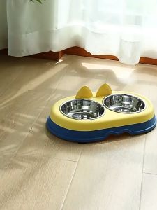 ชุดชามอาหารสัตว์เลี้ยง 2 หลุม - ชามอาหารแมว, ชามอาหารหมา, ชามข้าวแมว, ชามข้าวหมา