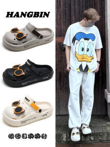 Mens Fall Wear Resistant Thick Bottom Clog Shoes Outdoor Original Beach Sandals Comfortable EVA Slip-On Slippers for Youth