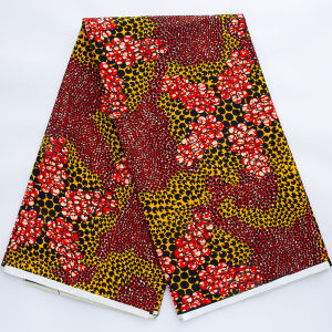 African Dutch Wax Print Fabric Brown Star Leaf Pattern Ankara Wax Lace Fabric for Nigerian Party Dress African Sewing Material