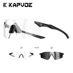 Kapvoe | Kapvoe Photochromic Cycling Sunglasses Running Riding Glasses for Women Men UV400 MTB Sports Bike Professional Goggles 2026