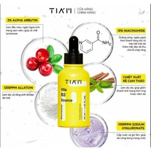 CHÍNH HÃNG -Serum TIAM Vita B3 Niacinamide 10% + Arbutin 2% Source Cho Da Dầu Mụn Nhạy Cảm
