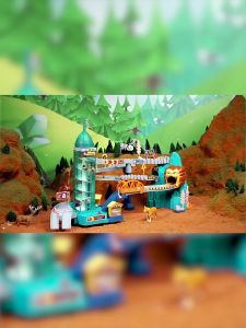 Đồ chơi bãi xe đỗ xe đường đua tốc độ đường hầm khủng long hầm sư tử đồ chơi giáo dục sớm cho bé có pin tự động có nhạc đèn cho bé yêu