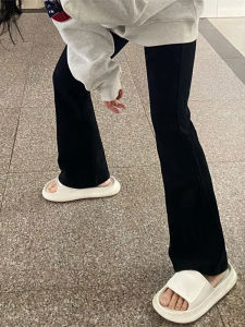 กางเกงยีนส์ทรงหลวมเอวสูงสีดำ ทรงหลวม ทรงเข้ารูป สำหรับผู้หญิง ทรงขากระบอก ทรงเข้ารูป เอวสูง ทรงเข้ารูป กางเกงยีนส์ทรงเข้ารูป