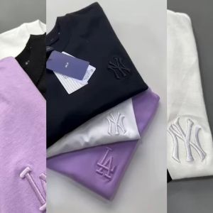 Embroidered Logo Crop T-Shirt by MLB - Kaos Crop Wanita