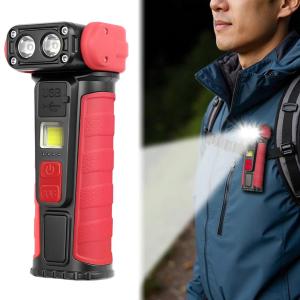 High Power Portable Flashlight Multifunctional Work Light with Clip Super Bright Pocket Torch Light LED Magnetic Mini Keychain