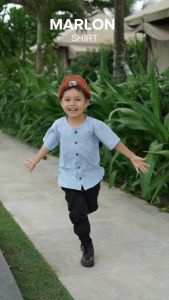 Baju Raihan Budak Lelaki T-shirt Ada Butang Kids Clothing Short Sleeve Plain