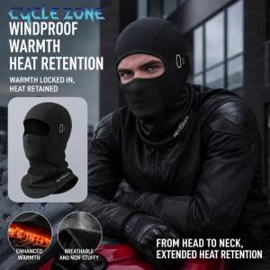 CYCLE ZONE | Winter Thermal Balaclava with Eyeglass Hole High Elastic Breathable Windproof Cycling Headgear Bike Helmet Liner Cap Sports Mask