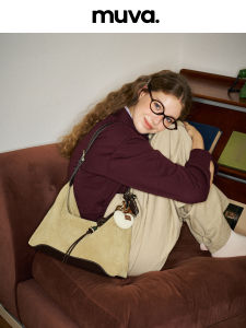 muva | Leather Hobo Bag Crossbody Commuting Large Capacity