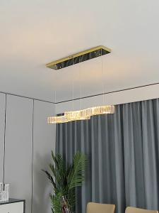 Lampu Hias Gantung Modern Estetik Minimalis Modern kristal chandelier meja makan lampu langit-langit LED minimal estetika dekorasi chandelier restoran lampu langit-langit22