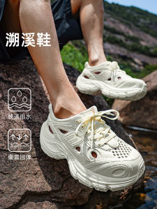 Mens Outdoor Sandals Summer Sports Trendy Brand 2025 Beach Hiking Anti-slip Stream Casual Hollow-out Design Comfortable EVA