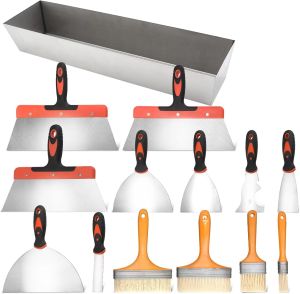 Putty Knife Set 14Pcs Stainless Steel Paint Scraper Tools Drywall Knife Set for Removing Wallpaper Repairing Drywall