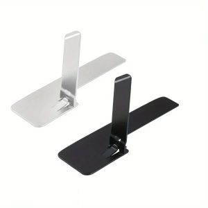 1/2pcs Ultra Thin Mini Phone Kickstand Universal Desktop Phone Holder Stand Metal Steel Folding Desk Bracket for IPhone/Samsung