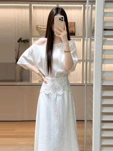 Y6Y | Elegant Off-Shoulder Lace Dress Set