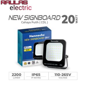 Lampu Sorot Hannochs New Signboard 20 Watt - Flood Light Cahaya Putih
