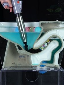 304inox Súng thông bồn cầu Chậu Rửa Bát Bồn Tắm Dụng cụ thông bồn cầu Áp Lực 8kg Dụng Cụ Thông Tắc-9 phụ kiện miễn phí