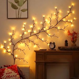 72/96/144 LED Willow Branch Vine Light USB Powered With Remote Control Indoor and Outdoor Wall Home Decoration Lighting