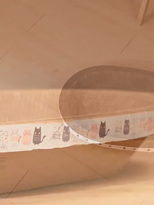 MeowMart Cat Scratch Board Durable Corrugated Cardboard Oval Cat Nest Grinding Claw Cat Scratcher Cat Toy
