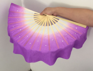 Silk Dance Fan Jiaozhou Yangge Dancing Fan Double-Sided Square Dance Gradient Color Performance Adult Performance Props