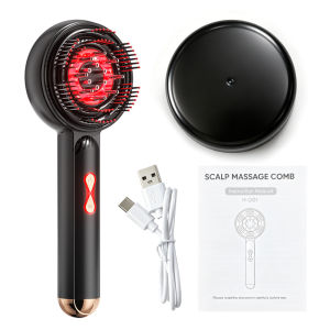 Electric Massage Comb 660nm Red Light Massage Hair Growth Liquid Oil Applicator Massager Portable Vibration Massage Scalp Brush