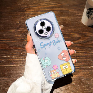 Honor Magic8/7 Phone Case SpongeBob Cartoon Silicone Protective Cover Full Lens Protection Transparent Cute Anime Shell Accessory