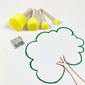 SAMOYED FBRS-4L Kuas Busa Spons Bulat / Lingkaran / Foam / Sponge Round / Circle Brush Set