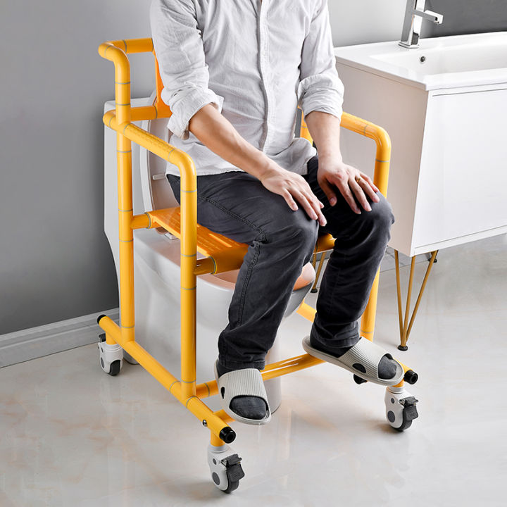 Elderly Bathroom Wheelchair Commode Chair Bath Chair Potty Seat Shower ...