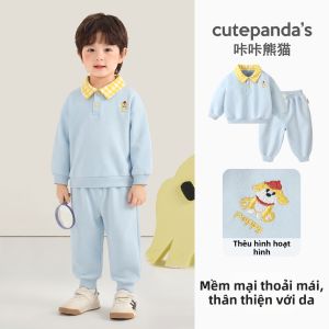 CUTEPANDAS | Bộ Đồ Phong Cách Trường Học Cổ Cổ Cho Bé Trai