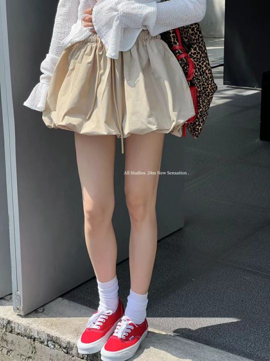 Váy Ngắn Xếp Ly Phong Cách Mỹ Cổ Điển Cho Nữ Mùa Hè Cạp Cao Thon Gọn Co ...