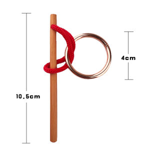 IQ Rods Intelligent Puzzle Toy Golden Cicada Shell Removal Nine Linked Rings Spatial Hands-On Thinking Training for Children