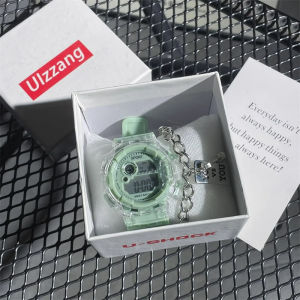 Girls Waterproof Watch Electronic Sport Style round Dial Rubber Band LED Display for Middle School Students Children