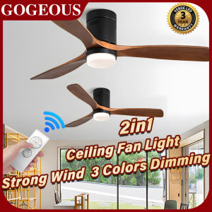 GOGEOUS NEW Nordic ceiling fan with light modern ceiling fan with led light 3 colors dimming ceiling lights with fan with remote ceilings fan strong wind 6 speed dc motor silent ceiling fan heavy duty for living room bedroom