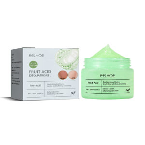 Eelhoe Fruit Acid Exfoliating Gel Moisturizing Nourishing Skincare Facial Scrub Face Cream  Deep Clean Pore Blackhead Remove Acne Repair Face Peeling Whiten Brightening Moisturizer Skin Care Cream