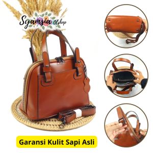 Alona - Tas Wanita Selempang Kulit Sapi Tas Tangan Tenteng Casual Mewah Elegan Tas Pesta Kondangan