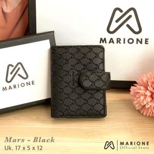 MARIONE - MARS Kartu kancing Card Holder 14 Slot + Tempat Uang Dompet Wanita
