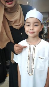 ชุดโต๊ปเด็กชายแขนสั้นคอกลม แบรนด์อีกาฟ IKAF งานเนื้อผ้าคอตตอนผสมโพลีเอสเตอร์ งานปักลวดลายสวยงามมาก BA49