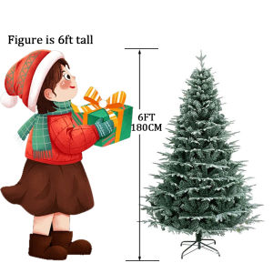2024 New xmas tree PE&PVC Flocking Less Snow Artificial Christmas tree For Home Christmas Decoration