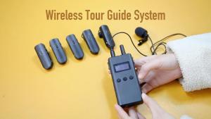 YARMEE Ear Hook Wireless Bluetooth Tour Guide System Radio Guide System 2 Transmitters + 40 Receivers For Church Training Hajj