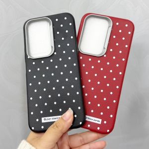 Infinix Smart 8 Pro 9 Hot 30i 40 Pro 40i 50 50i printed dot leather phone case fon sarung 斑点皮革手机壳